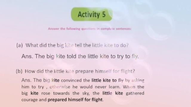 How The Little Kite Learned to Fly.(Class-VI).Lesson-6.Activity Solution. смотреть онлайн
