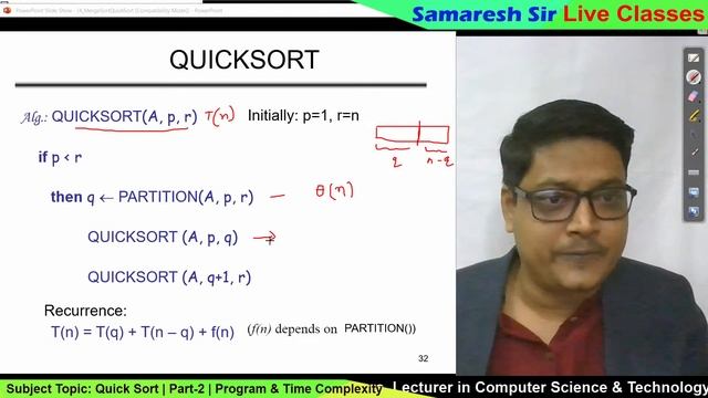 Quick Sort | Program and Time Complexity | Data Structure | Bengali смотреть онлайн