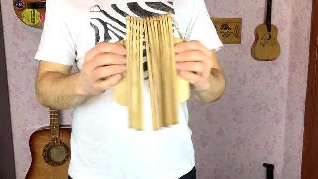 Wood clacker ratchet kokiriko - percussion musical instrument by Noisy Wood смотреть онлайн