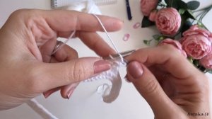 Косынка детская спицами. Очень простой способ. Подробный мк