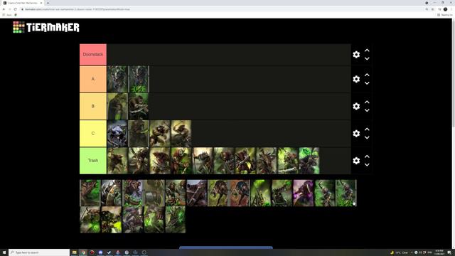 Skaven Unit Roster Tier Ranking