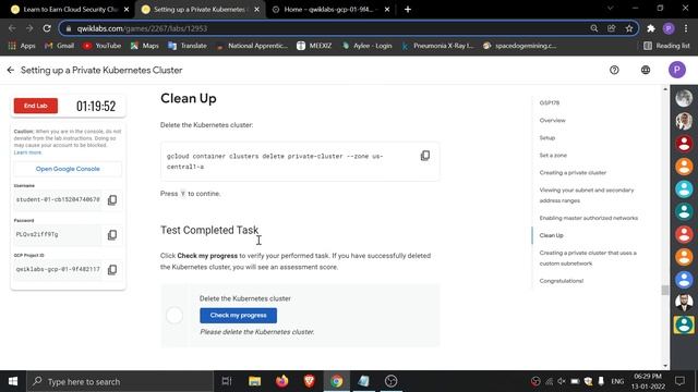 Setting up a Private Kubernetes Cluster GSP178 Qwiklabs | Google Cloud смотреть онлайн
