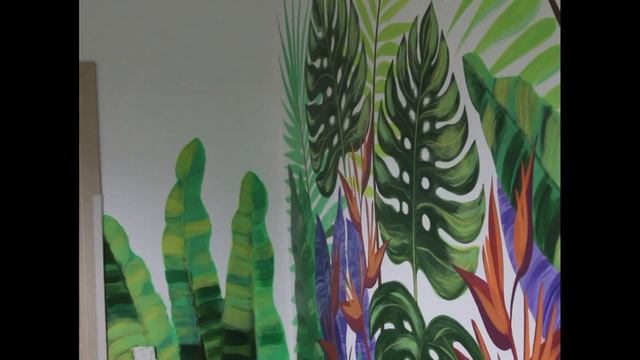 Interior Jungles Mural. Интерьерная роспись стен, джунгли.