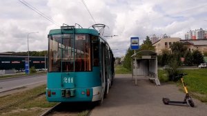 Кемерово. Трамвай 17.08.2022 — поездка до кольца у Автозаводского моста + оборот других вагонов