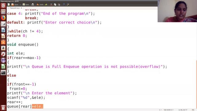 Implementation of Queue Using Array||queue using arrays||queue operations||queue||queue full progra смотреть онлайн
