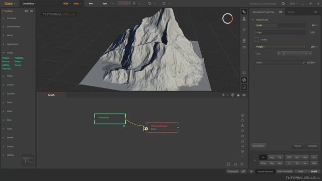 0057. profile node ( ThermalShaper node ) in Gaea смотреть онлайн