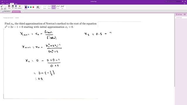 Find x3, the third approximation of Newton’s method to the root of the equation смотреть онлайн