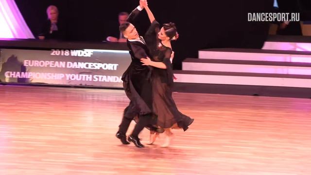Jakub Bruck - Anna Riebauerova CZE, Viennese Waltz | WDSF European Championship Youth Standard смотреть онлайн