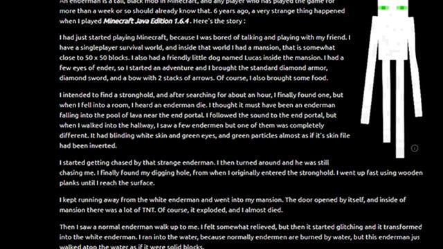 The TRUTH about the Minecraft white Enderman... смотреть онлайн