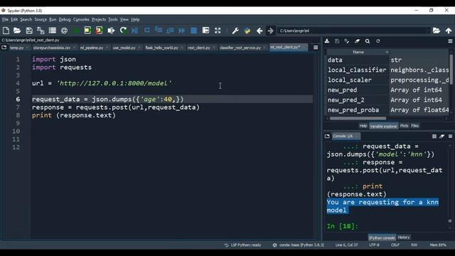 Machine Learning Model Deployment using Pickle Flask - Creating a REST API using Flask смотреть онлайн