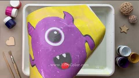 Шестой видеоурок из серии волшебные Эбру-монстрики смотреть онлайн