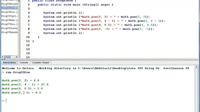 Java Level 1 Using Dr Java Lesson 20 Math Class смотреть онлайн