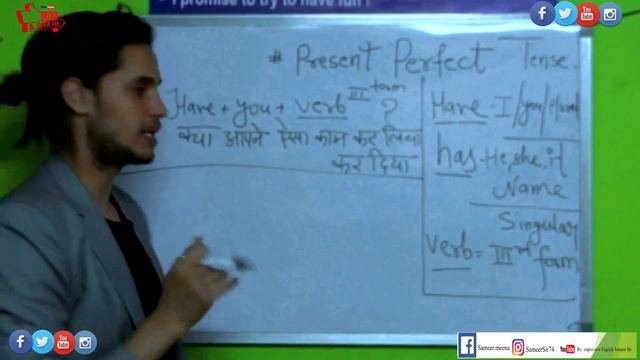 Present Perfect Tense | Part-2 | Sameer Sir | American Institute, Bhopal смотреть онлайн