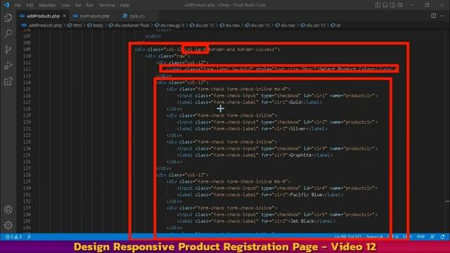 Design a responsive product registration page using HTML, CSS, JavaScript and Bootstrap смотреть онлайн