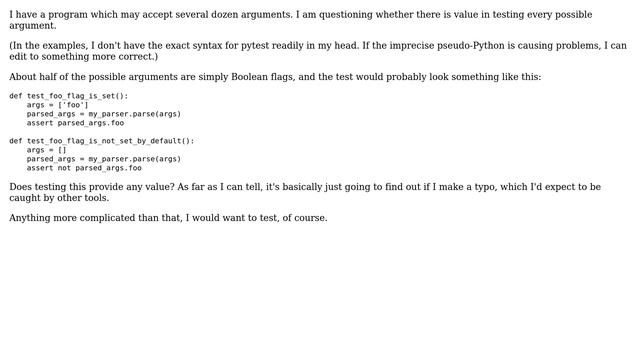 Software Engineering: How much argument-parsing logic to test? смотреть онлайн