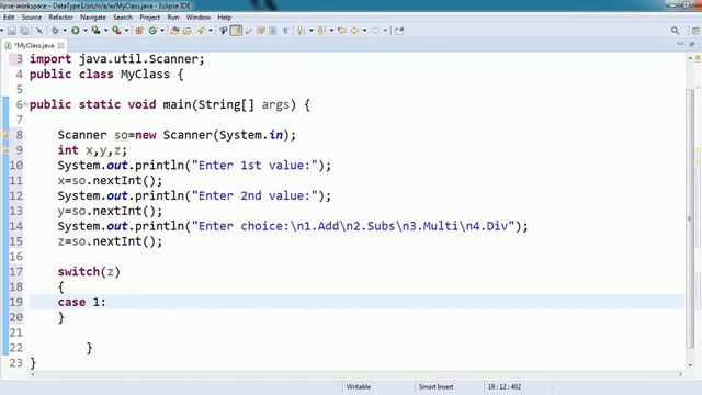 Switch Statement in java| Calculator program in java| Control statement| Switch | How to use Switch смотреть онлайн