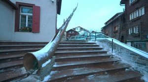 Прогулка снегопад Швейцария - Успокаивающие звуки