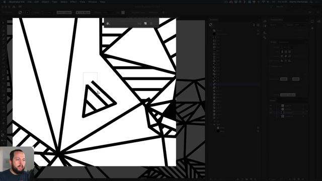 Low-poly Crosshatch Vector Design with Adobe Illustrator CC смотреть онлайн