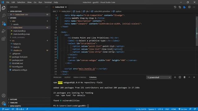 WebGPU (5): Create Point and Line Primitives смотреть онлайн