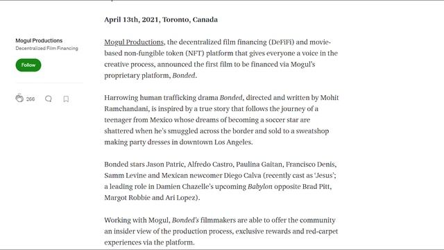 Mogul Productions Announced Their First Movie | Is Hollywood Coming To Blockchain? смотреть онлайн