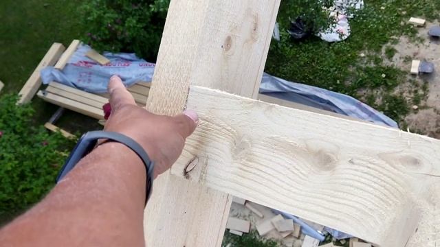 Вынос свесов кровли 80 см . Нагрузка 90кг на 30см свесов. смотреть онлайн