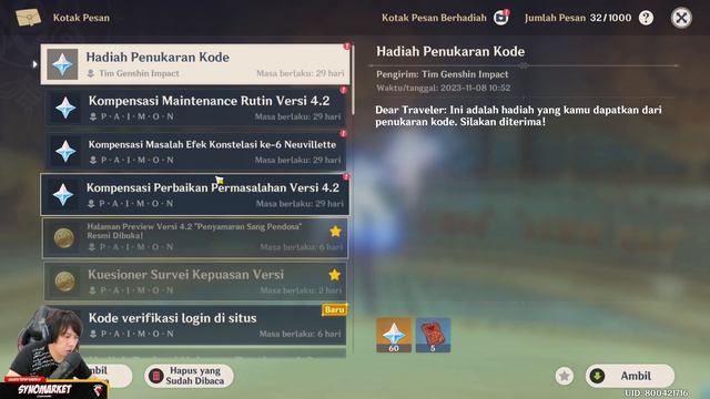 Kompensasi 700 Primogems & New Redeem Code 4.2 | Genshin Impact 4.2 смотреть онлайн