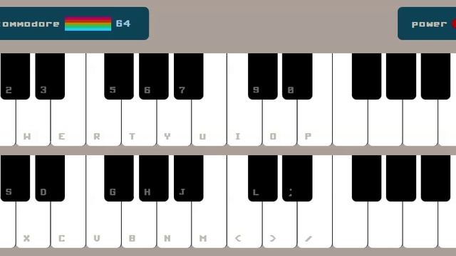 Музыкальный инструмент онлайн - Commodore64: импровизация
