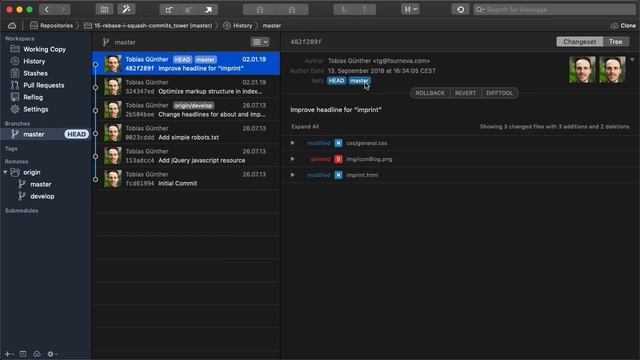 Surviving with Git #15: Squashing Multiple Commits into One смотреть онлайн