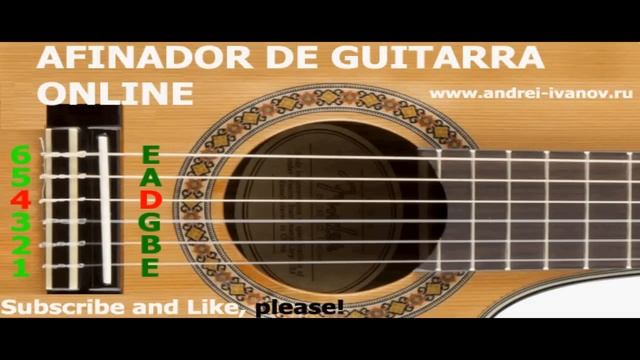 AFINADOR DE GUITARRA ONLINE, PARA AFINAR LA GUITARRA ACÚSTICA con cuerdas y acordes estándar EBGDAE смотреть онлайн