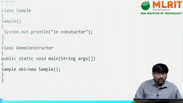 LEC07| Java Programming | Constructor And Types of Constructors By Dr. T.V. Nagaraju смотреть онлайн