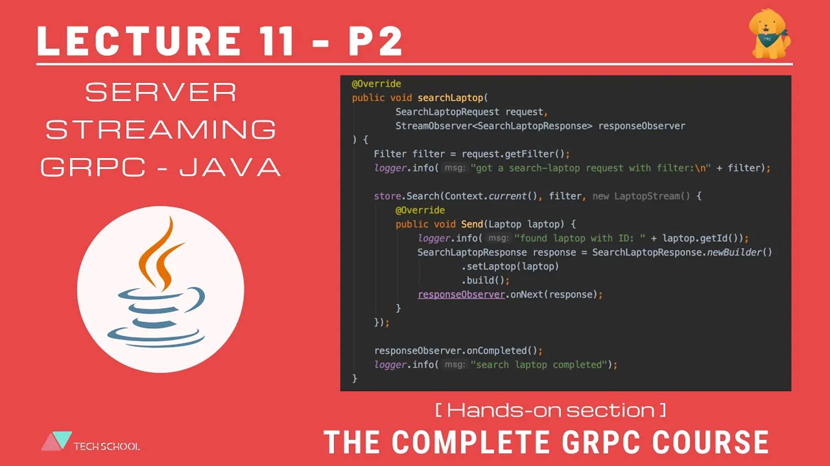 TECH SCHOOL - [gRPC #11.2] Implement server-streaming gRPC API - Java смотреть онлайн