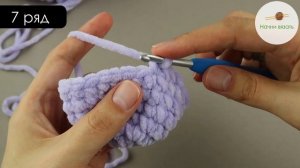 Свяжем елочный шар из плюшевой пряжи. Подробно для новичков!