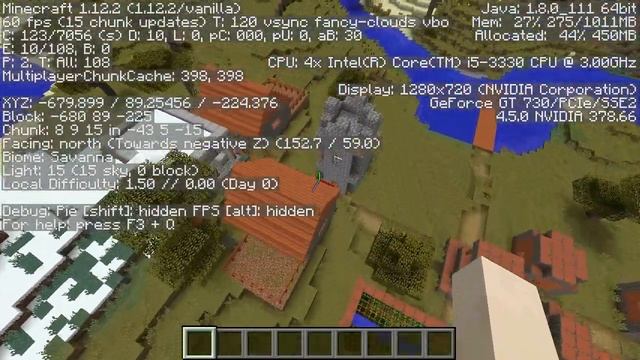 Minecraft 1.12.2 Seed 013: Igloo at spawn and two savanna villages near snow biome смотреть онлайн