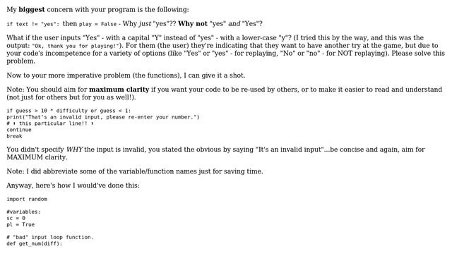 Code Review: Random Number Guessing Game Code Efficiency - Python (2 Solutions!!) смотреть онлайн