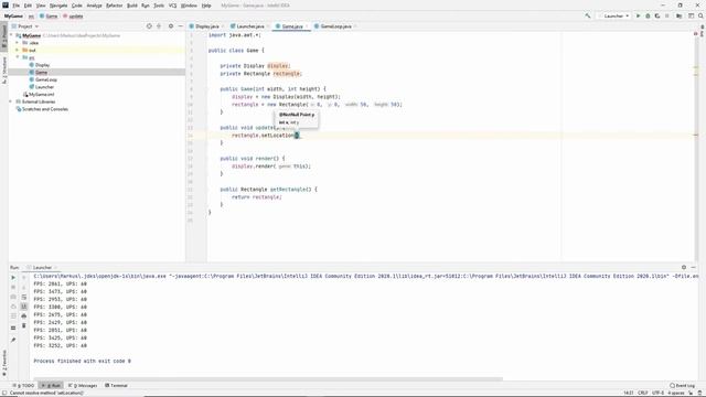 Java Game Tutorial: Ep 4 - Blue Moving Rectangle смотреть онлайн