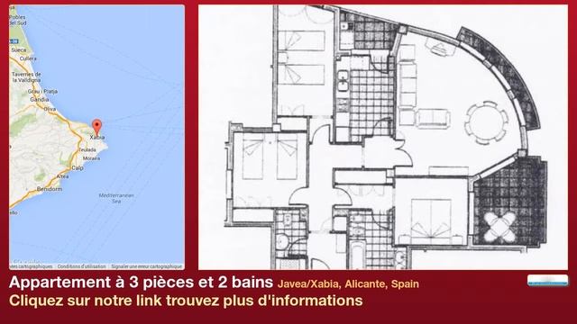 Appartement à 3 pièces et 2 bains à vendre à Javea/Xabia, Alicante, Spain смотреть онлайн