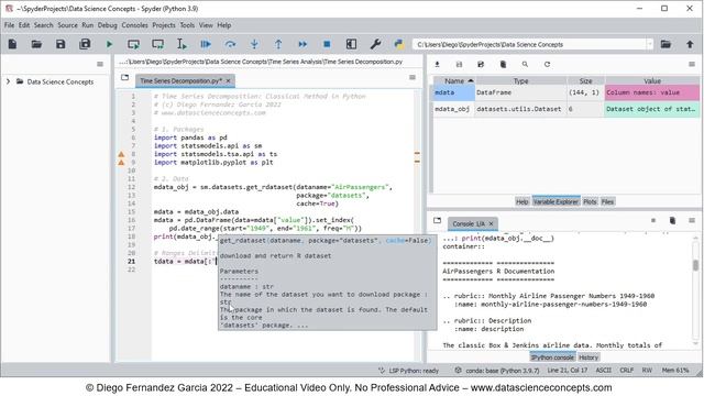 Time Series Decomposition. Classical Method in Python (Spyder) смотреть онлайн