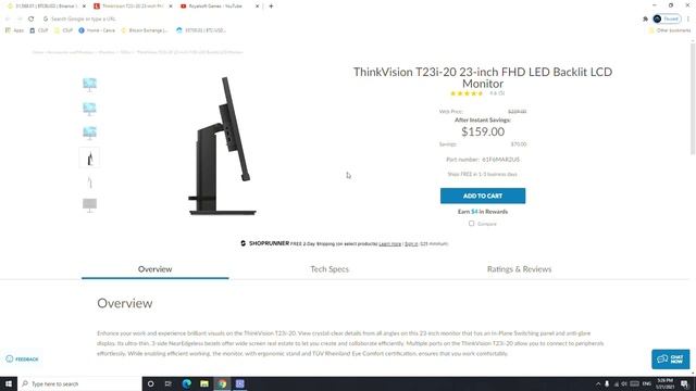 ThinkVision T23i-20 23-inch FHD LED Backlit LCD Monitor Review смотреть онлайн