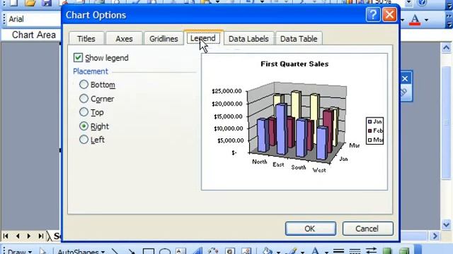 Excel 2003 Tutorial Repositioning the Legend Microsoft Training Lesson 22.4 смотреть онлайн