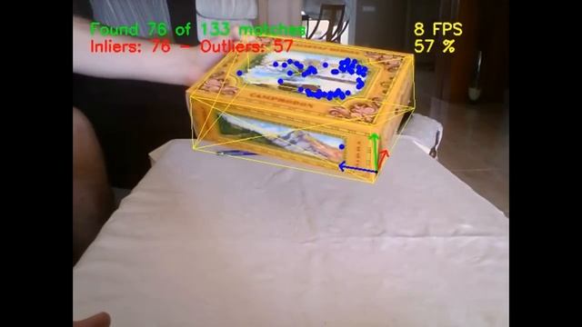 Pose estimation of textured object using OpenCV смотреть онлайн