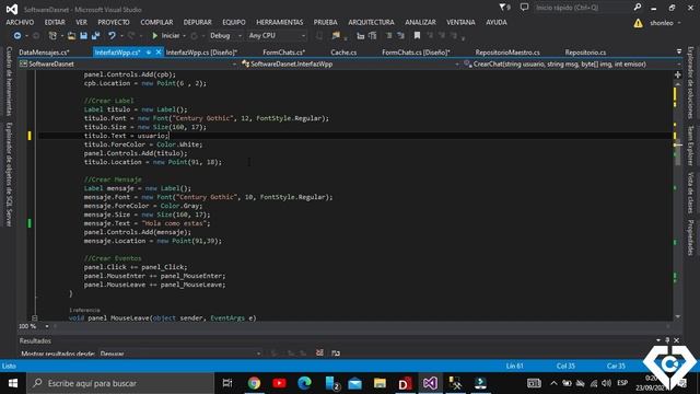 ✅Aplicación de mensaje con diseño estilo WhatsApp/Telegram - Controles dinámicos con SQL Server, C# смотреть онлайн