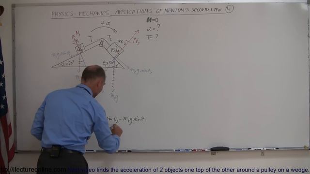Physics - Mechanics: Applications of Newton's Second Law (4 of 20) double ramp смотреть онлайн