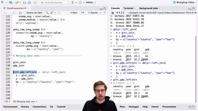 Data Science with R: Data preparation - Joining data sets (8/9) смотреть онлайн