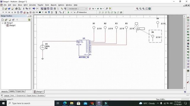dice circuit in multisim | simulation of electronic dice circuit using 4017 counter IC смотреть онлайн