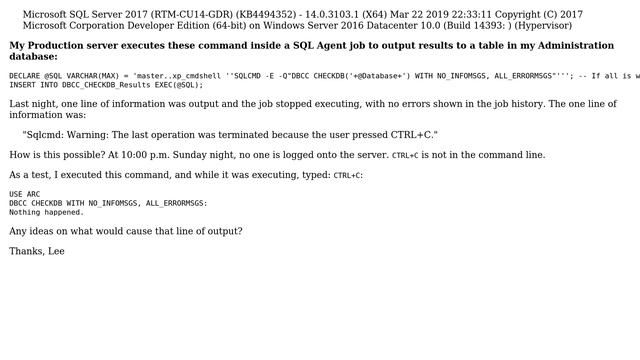 Databases: Unexplainable DBCC CHECKDB Command Output смотреть онлайн