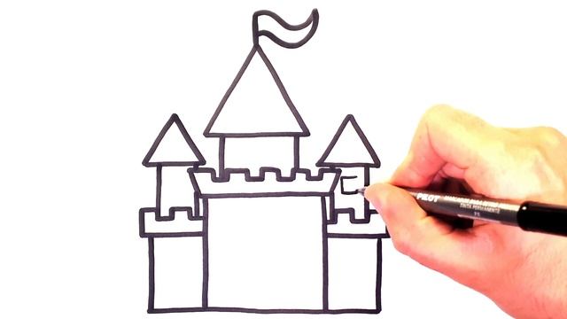 HOW TO DRAW A CASTLE EASY смотреть онлайн