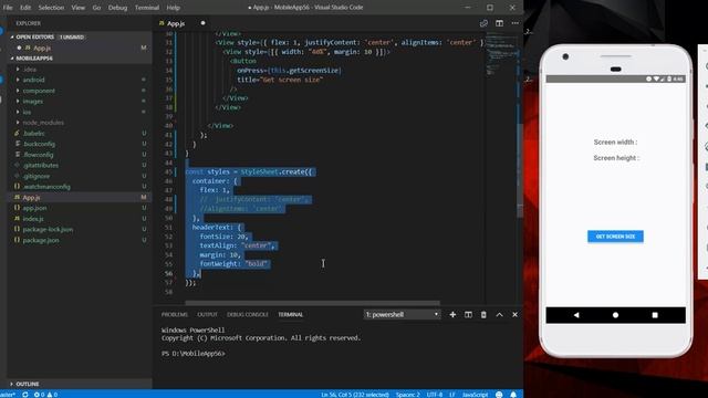 React Native Get Device Height Width On Button Click смотреть онлайн