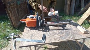 КАРЕТКА ДЛЯ Продольного распила бревна бензопилой  .СЛЭБЫ  СВОИМИ РУКАМИ