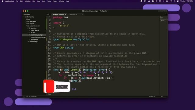 Golang Tutorial Nucleotide Count | EXERCISM 1 смотреть онлайн