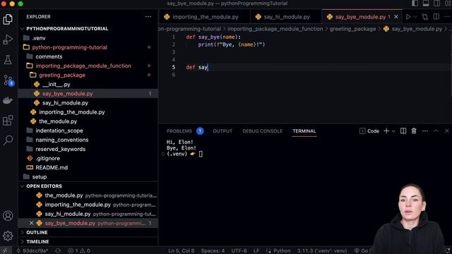 Python importing a package, module, function ? Python programming tutorial #vscode смотреть онлайн